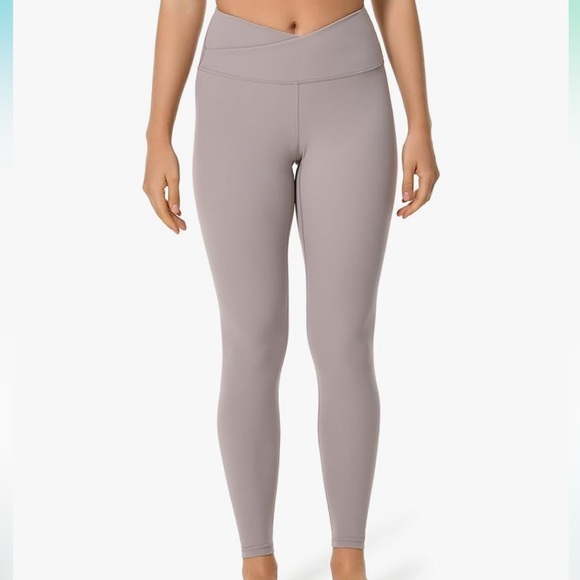 Colorfulkoala cross highwasted grey/lilac leggings - Picture 1 of 2